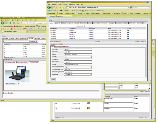 billing screenshots collage